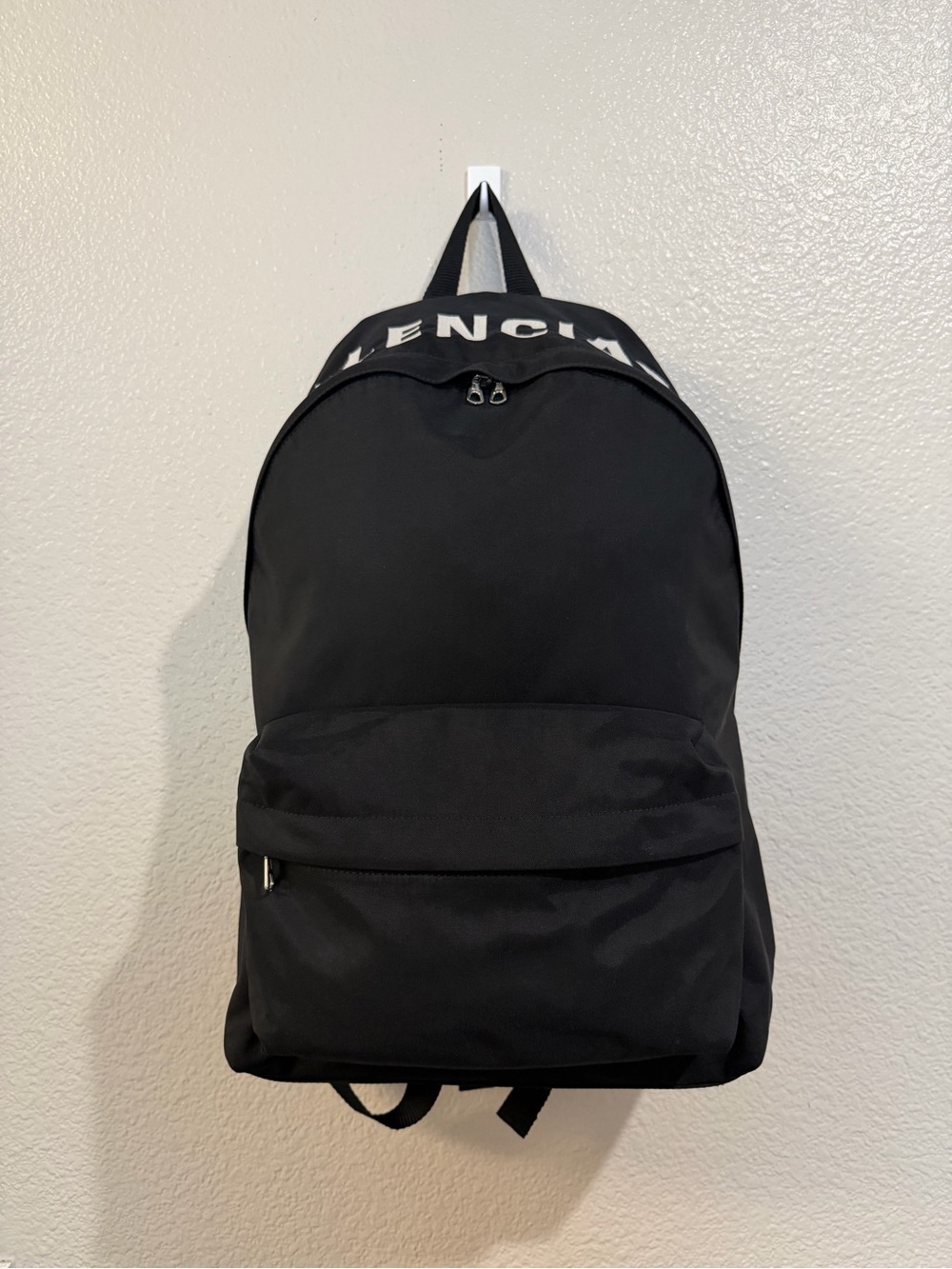 Balenciaga Black Logo-Trim Backpack
